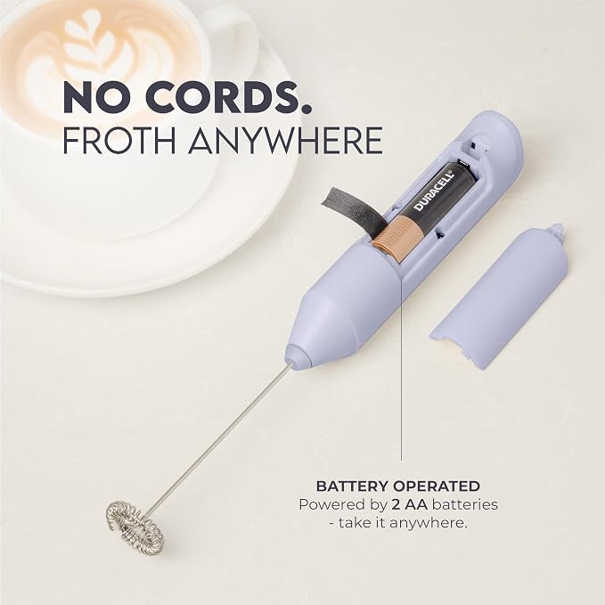 Zulay Kitchen Powerful Milk Frother AA Batteries Included – Ultra Fast Handheld - Image 4