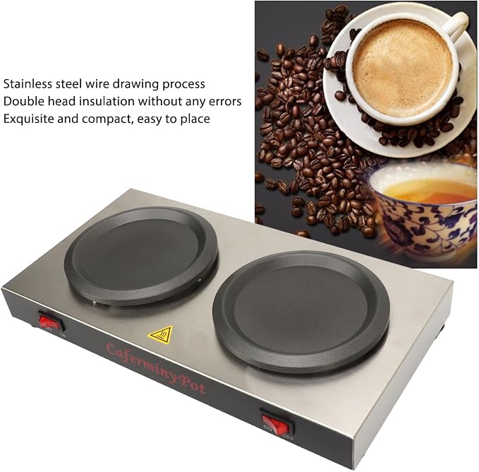 Double Coffee Warmer, Portable Coffee Pot Warmer - Image 5