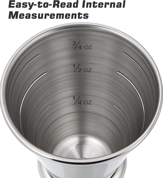 2-Pack Stainless Steel Cocktail Jiggers – Japanese Style Double Measuring Cups - Image 3
