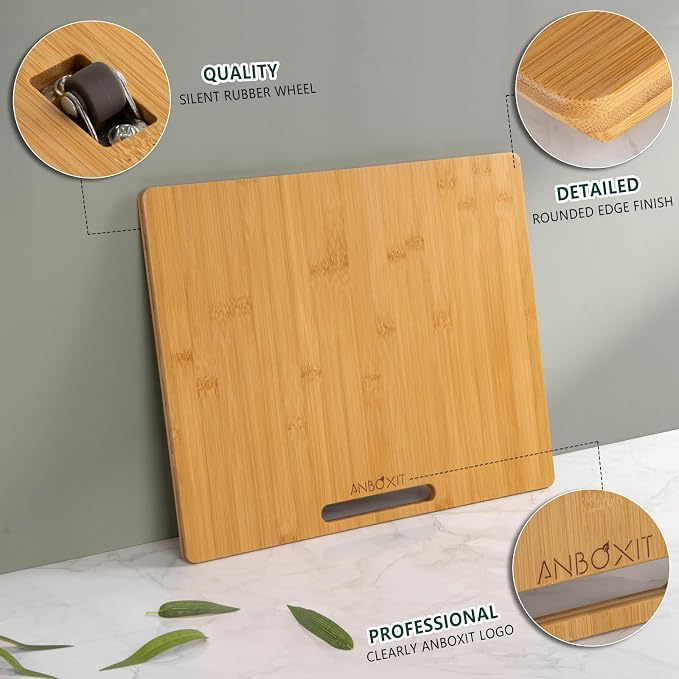 ANBOXIT Bamboo Appliance Slider, Sliding Tray - Image 3