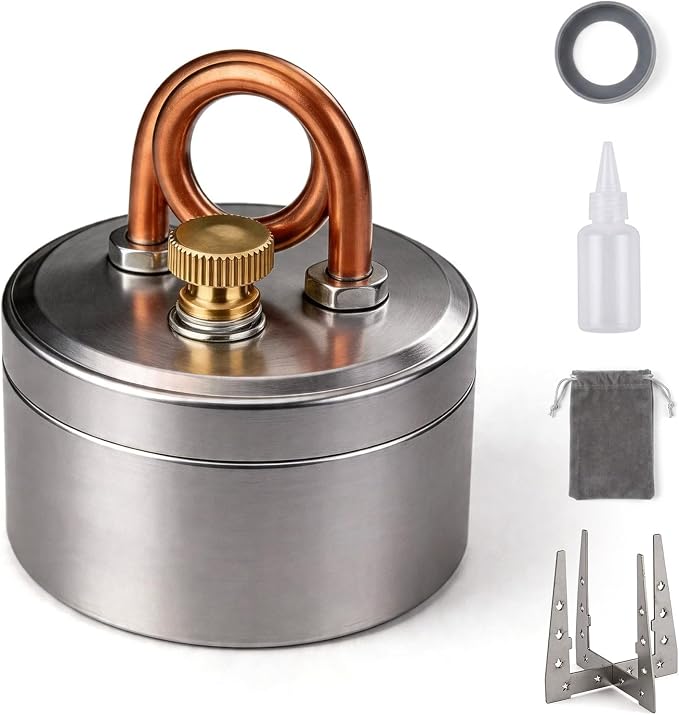 High-Power Mini Alcohol Stove Spirit Burner, Portable Aluminum Camping by Unknown