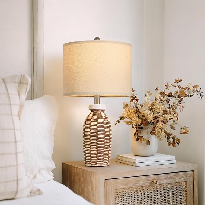 22.75" Table Lamps for Living Room Small Lamps for Bedroom Bedside Lamps Set of - Image 4