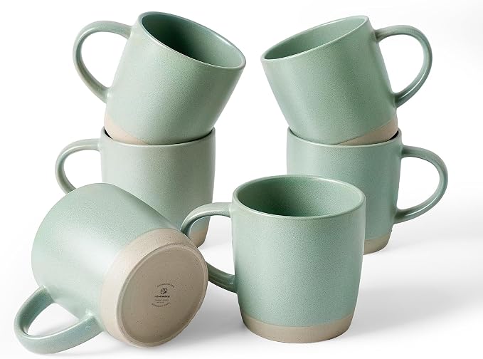 famiware Coffee Mugs Set of 6, Milkyway 13 oz Mug Set, Ceramic Cup Set by Famiware