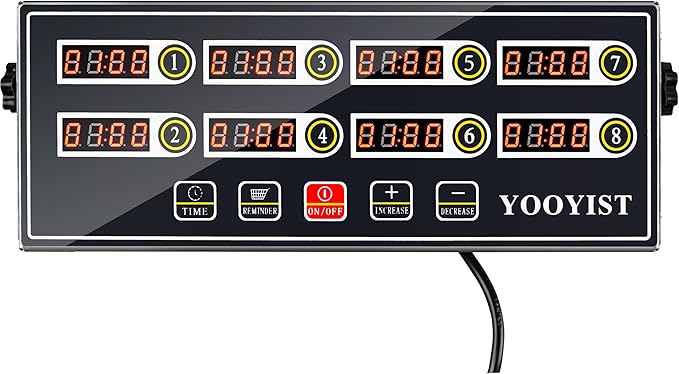 Kitchen Timers for Cooking – 8 Channel Commercial Kitchen Timer Restaurant by YOOYIST