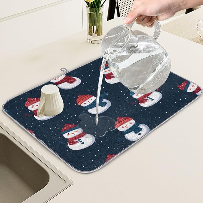 Dish Drying Mat, Kitchen Counter Quick Dry Pads - Image 5