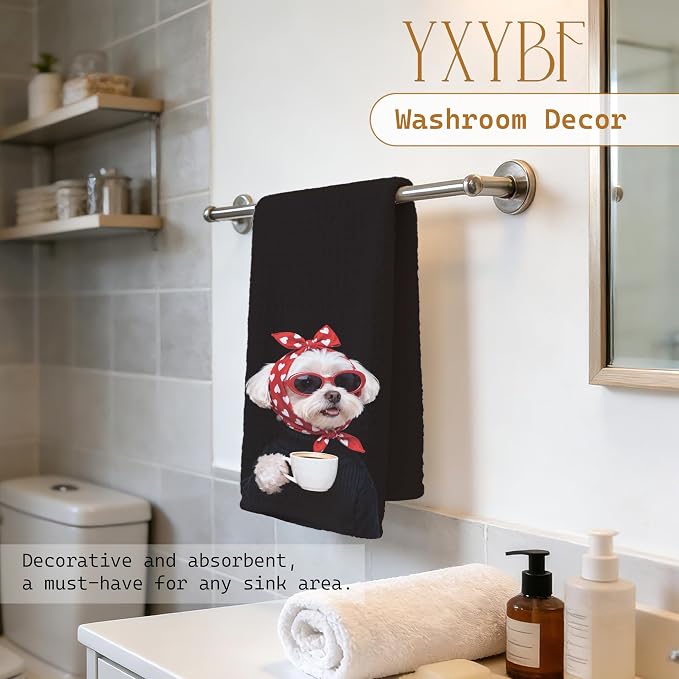 Funny Maltese Coffee Kitchen Towels 16x24 Inches, Gifts - Image 4