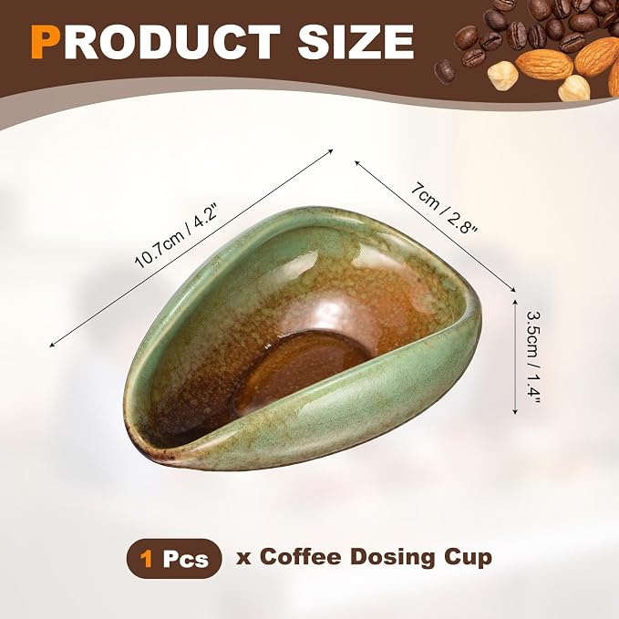 uxcell Coffee Dosing Cup, Ceramic Coffee Beans Dosing Cup Dose Measuring - Image 2