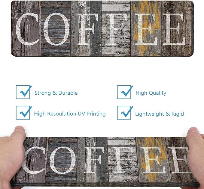 Rustic Farmhouse Kitchen Decor Sign Printed Wall Hanging Coffee Bar Plaque by - Image 3
