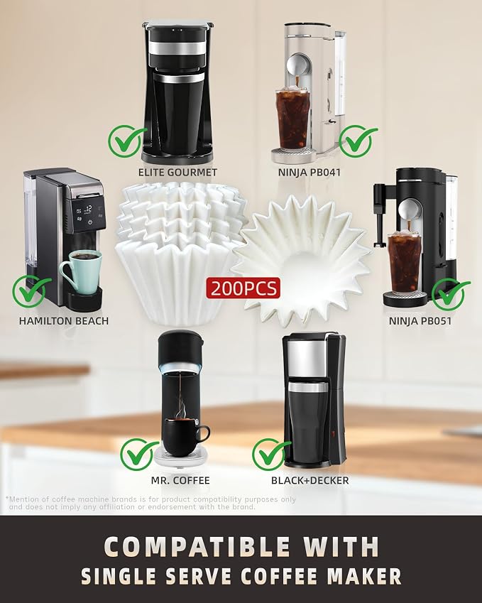 200 Pcs Disposable Coffee Filters - Image 2