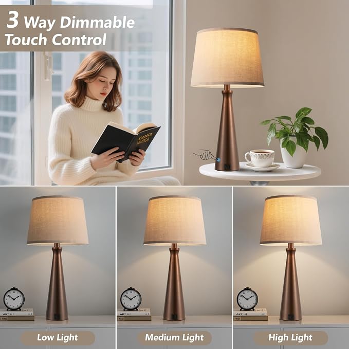 Seealle Modern Table Lamps Set of 2 - Image 2