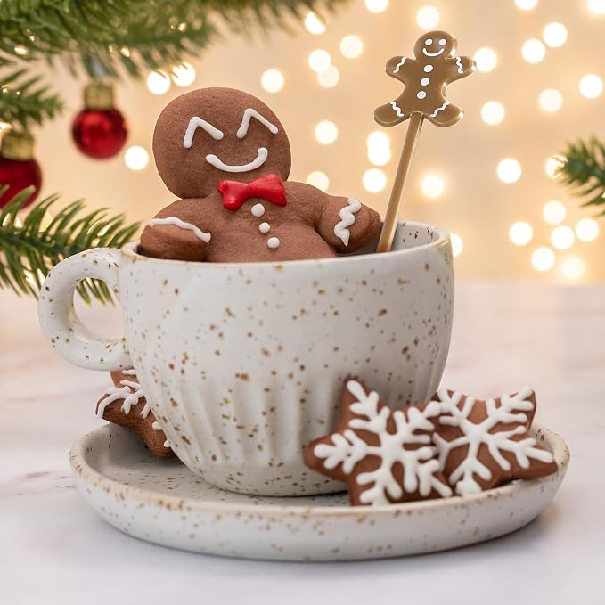 SiliFine 30 Pcs Winter Drink Stirrers Xmas Stir Stick Holiday Coffee Swizzle - Image 4