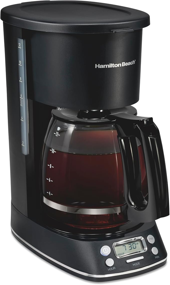 Hamilton Beach 12 Cup Programmable Hot & Iced Coffee Maker, Glass Carafe by HamiltonBeach