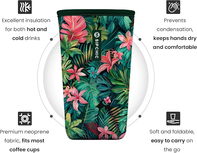 Iced Coffee Sleeve – Neoprene Reusable Cup Sleeves - Image 2