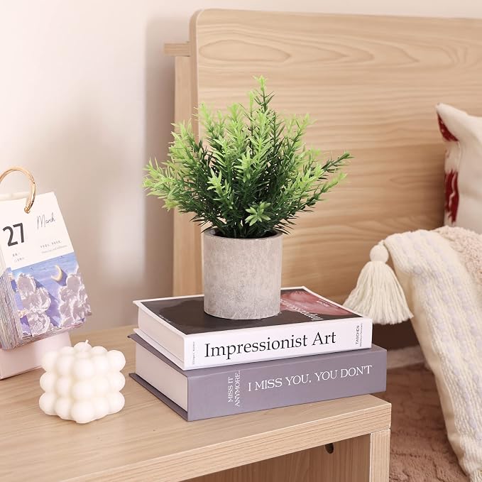 CEWOR 4 Pack Small Fake Plants Eucalyptus Rosemary Succulents Plants Artificial - Image 6