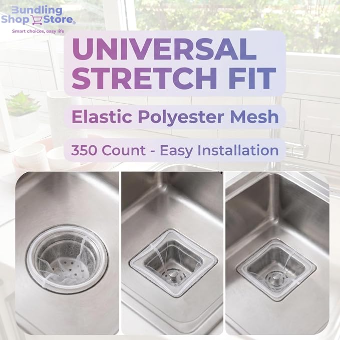Disposable Sink Strainer Bags – Mess-Free Kitchen Sink Drain Filter Mesh – - Image 7