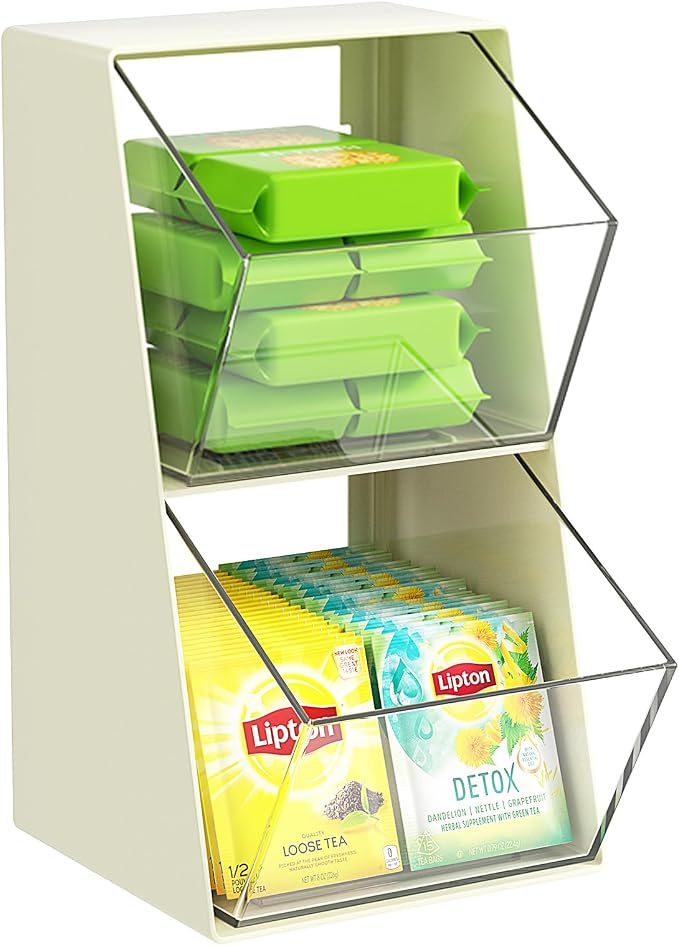 Acrylic Tea Bag & K Cup Organizer by BILLIONGOLD