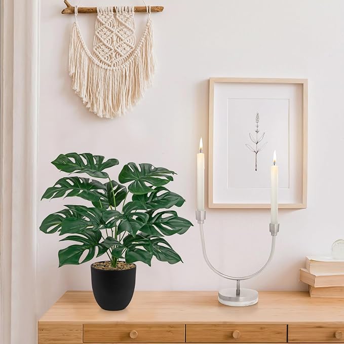 Briful Lush Artificial Monstera Plant - Image 7