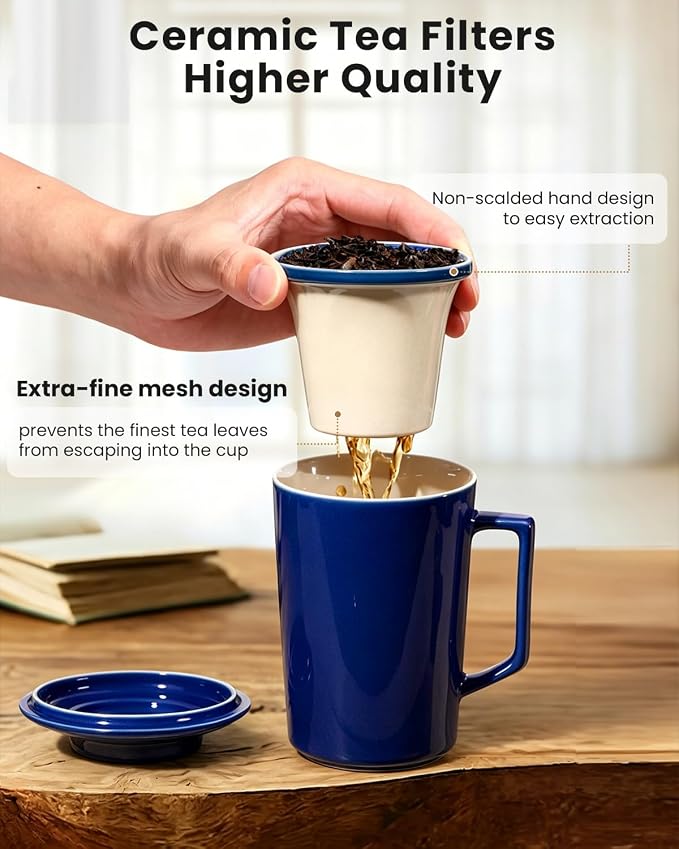 15 OZ Porcelain Tea Infuser Cup - Image 3