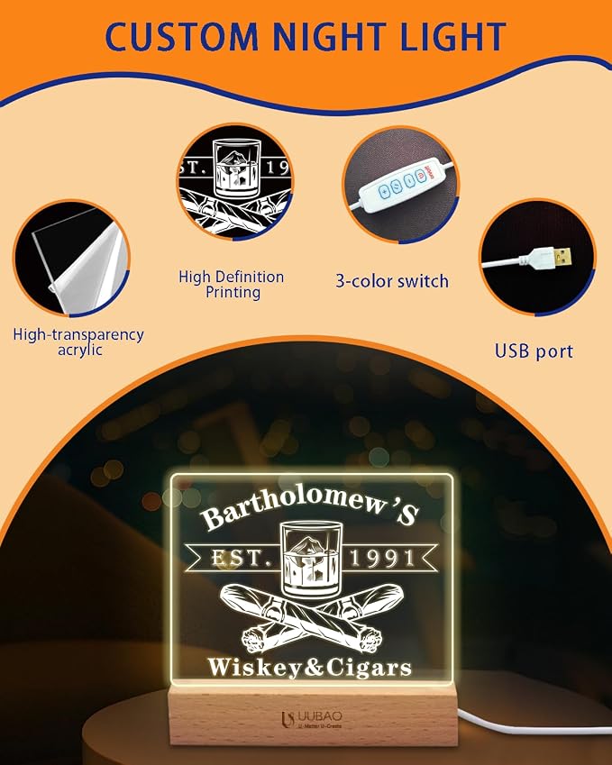 Personalized Cigars Smoking Room Signs - Image 5