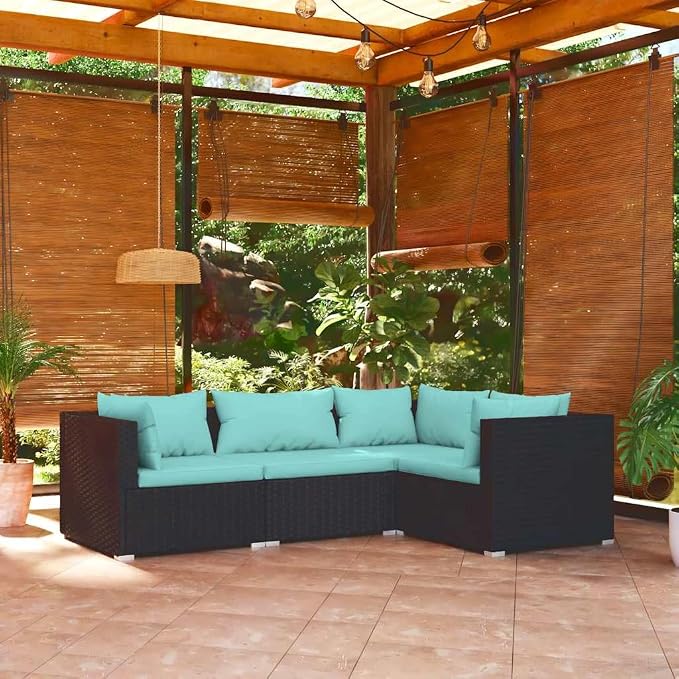 3-Piece Garden Lounge Set, Modular Outdoor Sectional Sofa - Image 2