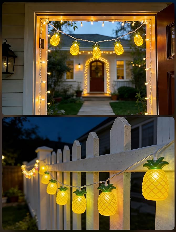 Abeja Summer String Light, 8.5Ft Pineapple Fairy Lights - Image 5