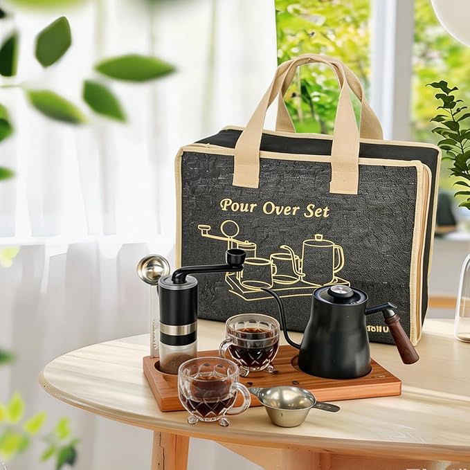 Pour Over Coffee Set, 5-in-1 Kit: 28oz Gooseneck Kettle - Image 7