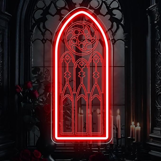 Gothic Cathedral Window Neon Sign by DUOLIYBC