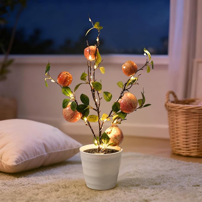 Artificial Apple Tree Lamp Night Light, Apple Lamp - Image 2