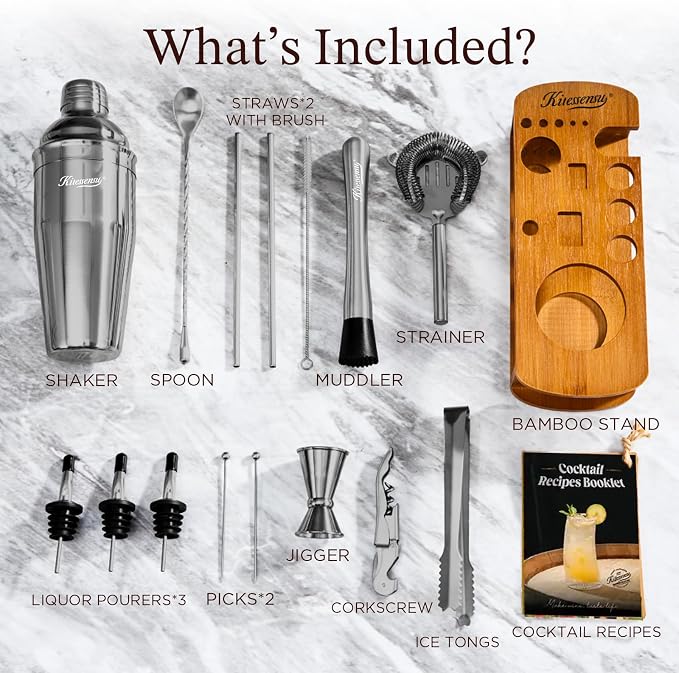 KITESSENSU Cocktail Shaker Set Bartender Kit - Image 4