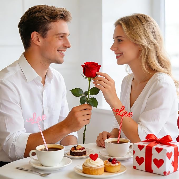36 Pcs Valentine’s Day Drink Stirrers, 7 Inch Love Stirrers Reusable Valentines - Image 6