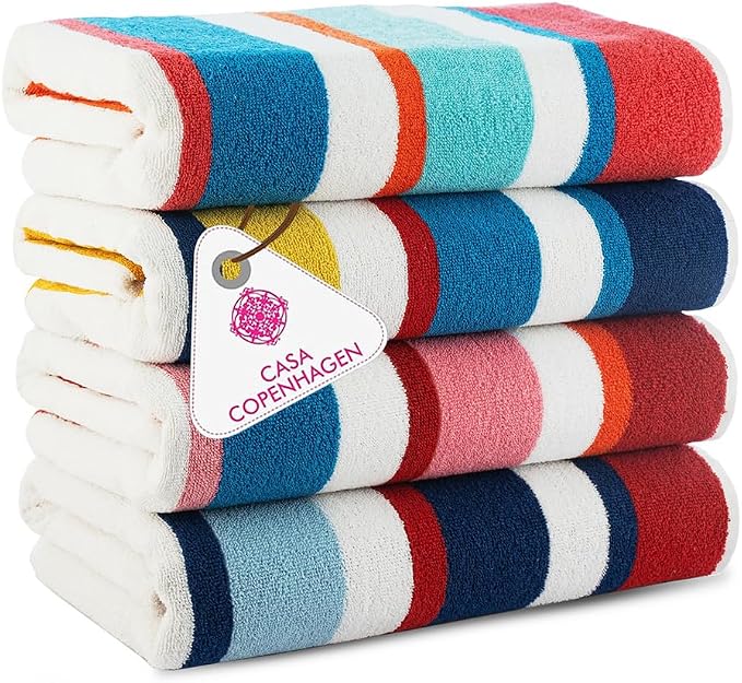 Casa Copenhagen Bora Bora Towels 4Pcs Teal, Bath Towels by CASACOPENHAGEN