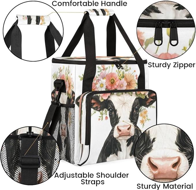 Floral Cow Coffee Machine Bag Compatible - Image 6