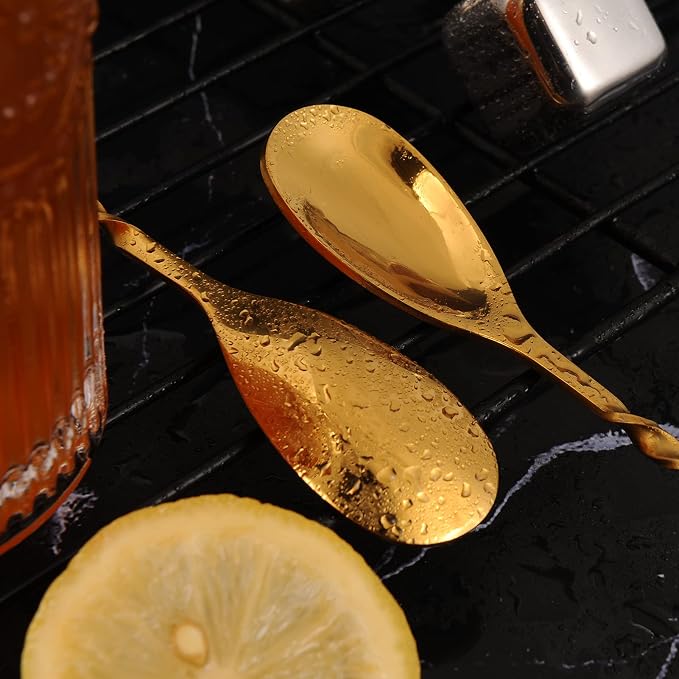 AnSaw Gold 12-Inch Stainless Steel Cocktail Spoon - Image 5