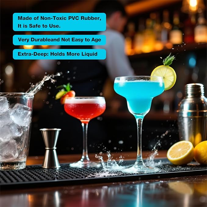 Bar Mat for Home Bar | Bar Drink Mat for Countertop and Table Top, Easy Clean - Image 2