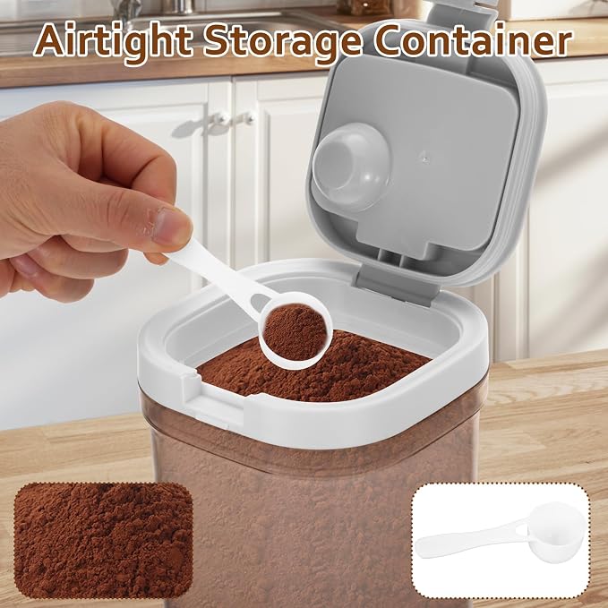 2 Pcs Airtight Coffee Canister, 60oz Large Coffee Storage Container - Image 5