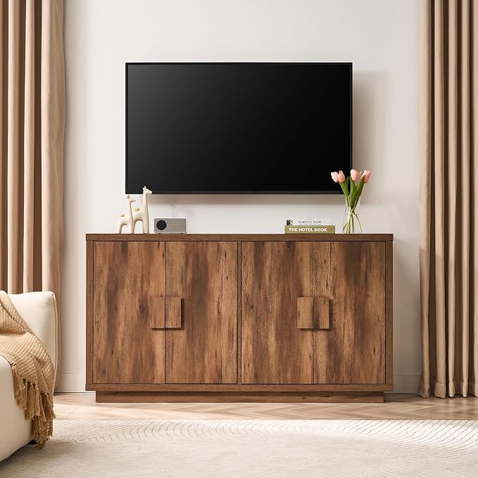 ONBRILL Buffet Cabinet with Storage, Wooden Kitchen Coffee Bar Credenza Storage - Image 7