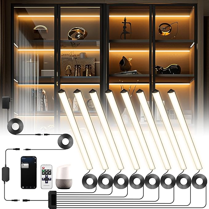 Black Shelf Lights, LED Bookcase Lighting Compatible by Unknown