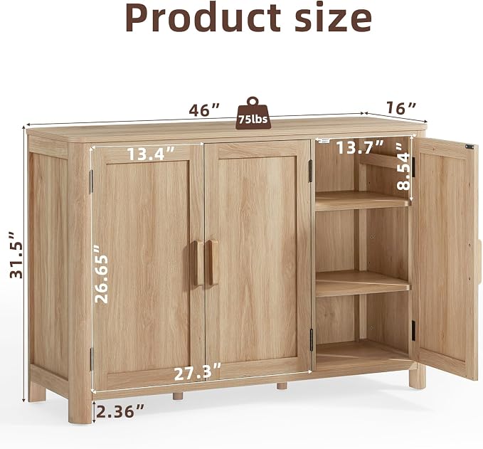 Joaxswe Sideboard Buffet Cabinet - Image 3
