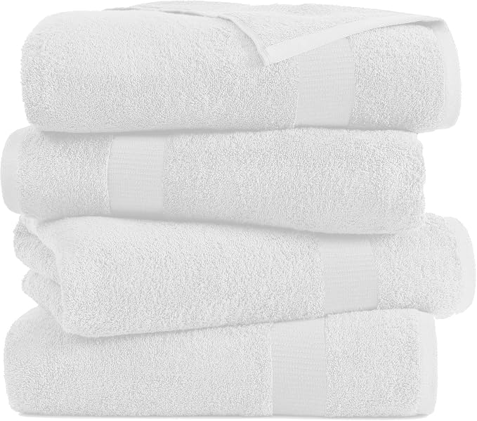 RIVERSIDE Medium Bath Towel Set of 4, 24x48 Inches – 100% Ring-Spun Cotton Bath - Image 4