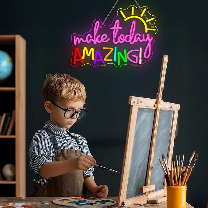 Make Today Amazing Neon Sign Classroom Wall Decor Reading Neon Signs - Image 2
