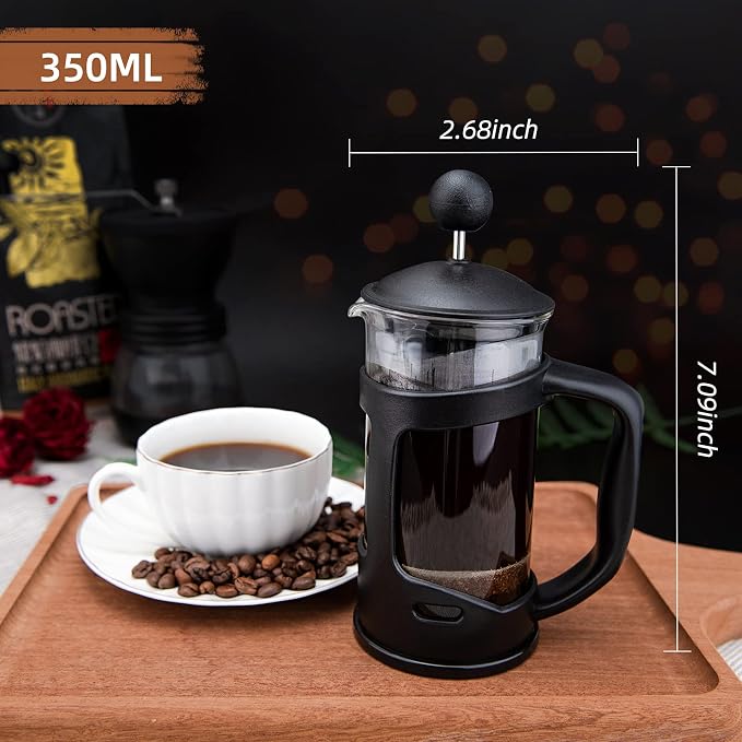 RAINBEAN Mini French Press Coffee Maker, 1 Cup, Maximum Flavor Brewer - Image 5