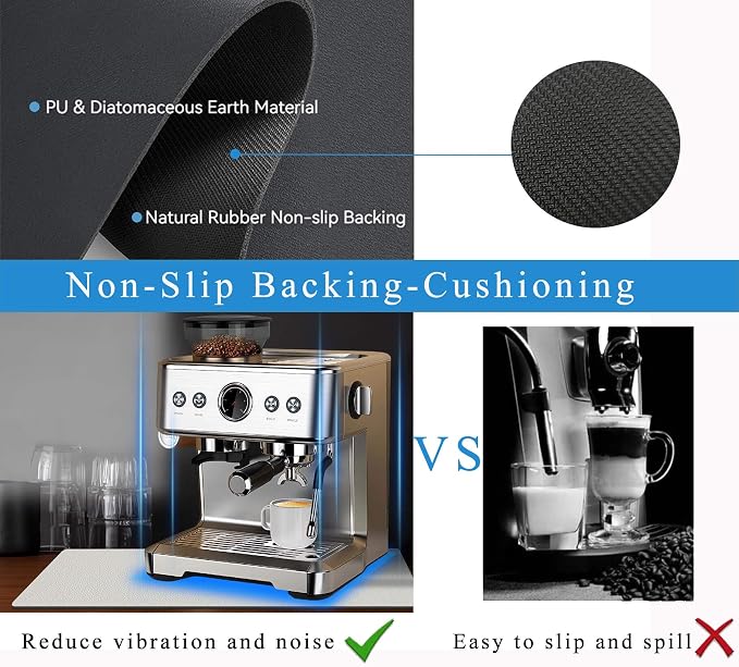 Coffee Mat for Countertops, Coffee Bar Accessories Fit Under Coffee Maker - Image 6