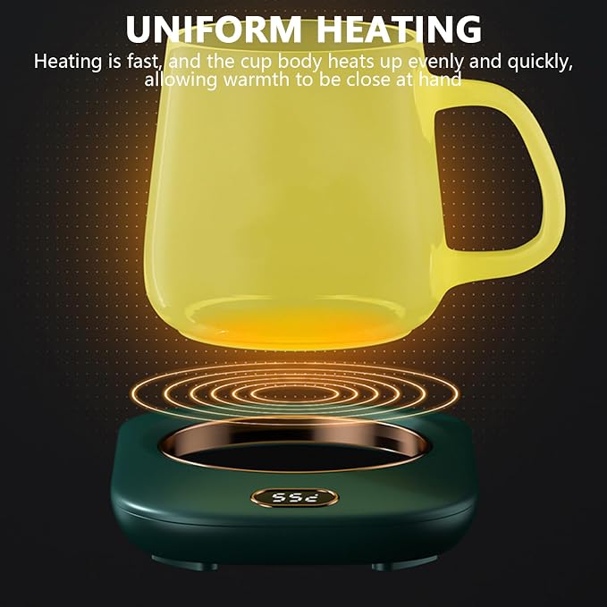 Mug Warmer Cordless, Cup Warmer, 3-Level Mug Heater Waterproof Cordless USB - Image 5