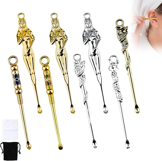 8Pcs Mini Stainless Steel Powder Spoon Set, Tiny Shovel and Pick, Portable Kit - Image 6