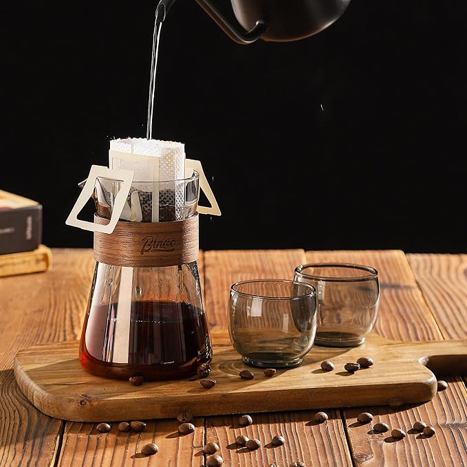 16 oz Glass Coffee Carafe with Wood Heat-Resistant Layer, Coffee Decanter - Image 7