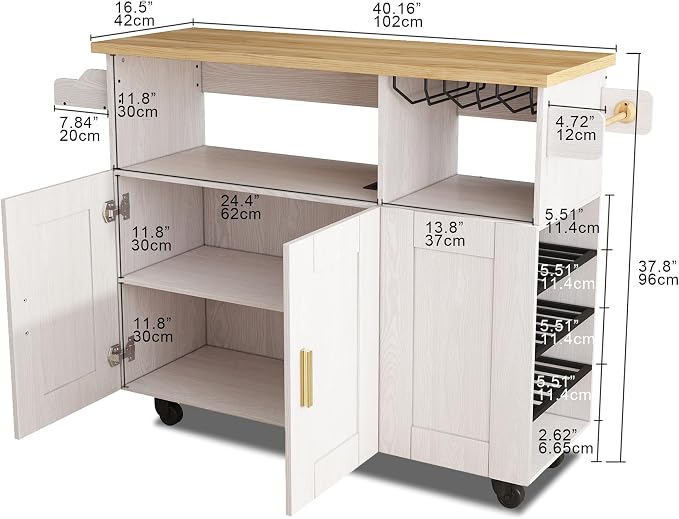 ASTRONAPE Rolling Mobile Kitchen Island - Image 7