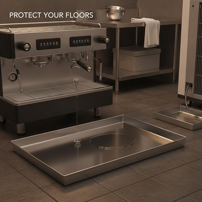 Stainless Steel Drip Tray, Rectangular Condensation Catch Pan - Image 2