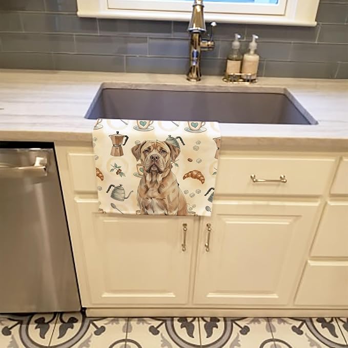 Caroline's Treasures Isabella Dogue de Bordeaux Coffee Bar Kitchen Towel Velour - Image 2