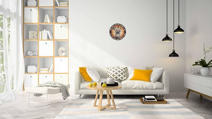 AWISZZZ Art Room Soul Metal Sign 8x8in Round Bohemian Plaque - Image 5