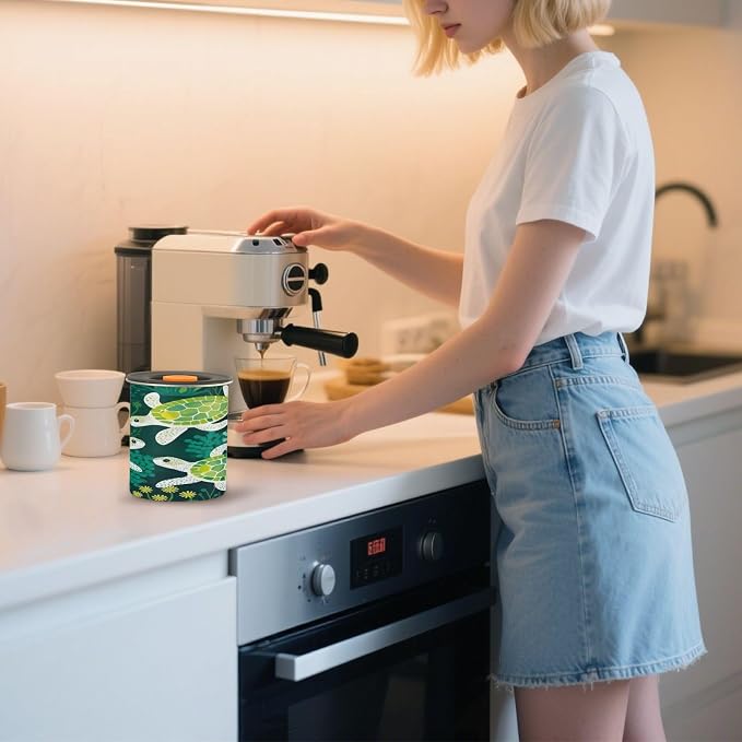 Green Tortoise Coffee Canister - Image 8